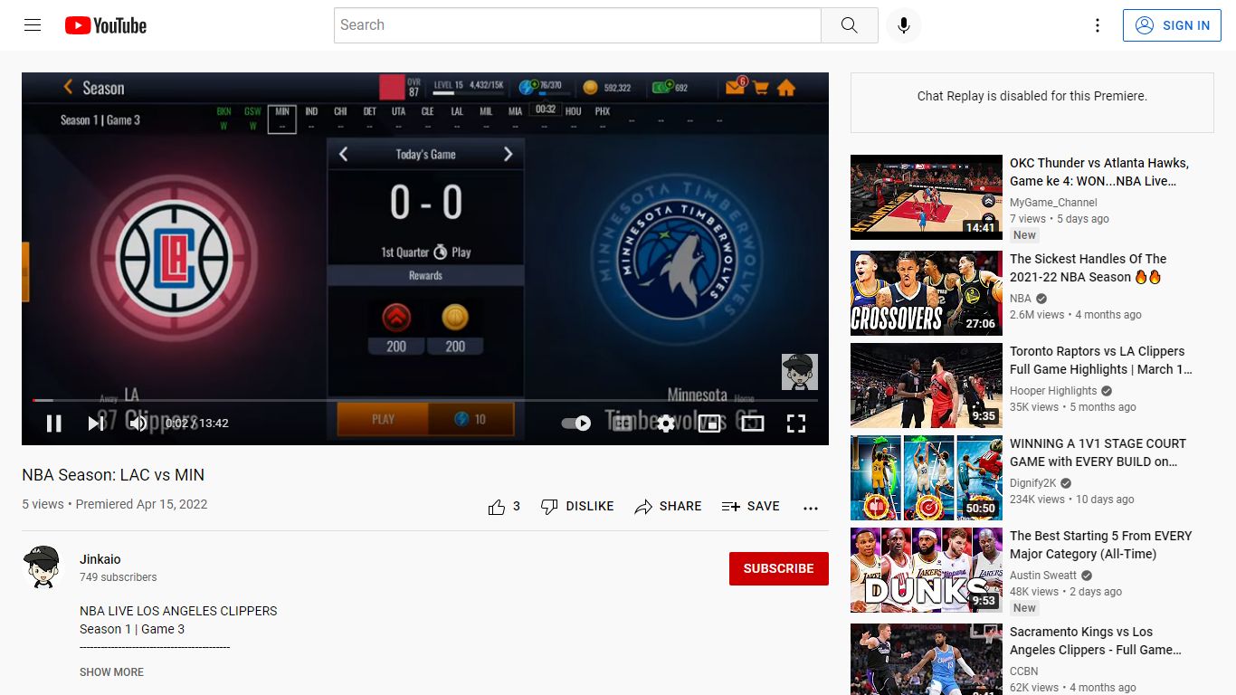 NBA Season: LAC vs MIN - YouTube